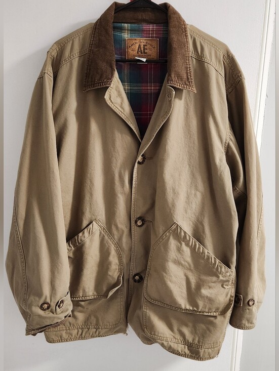 American Eagle Outfitters Other - American Eagle Outfitters Tan Field Jacket with Brown Corduroy Collar, Size L